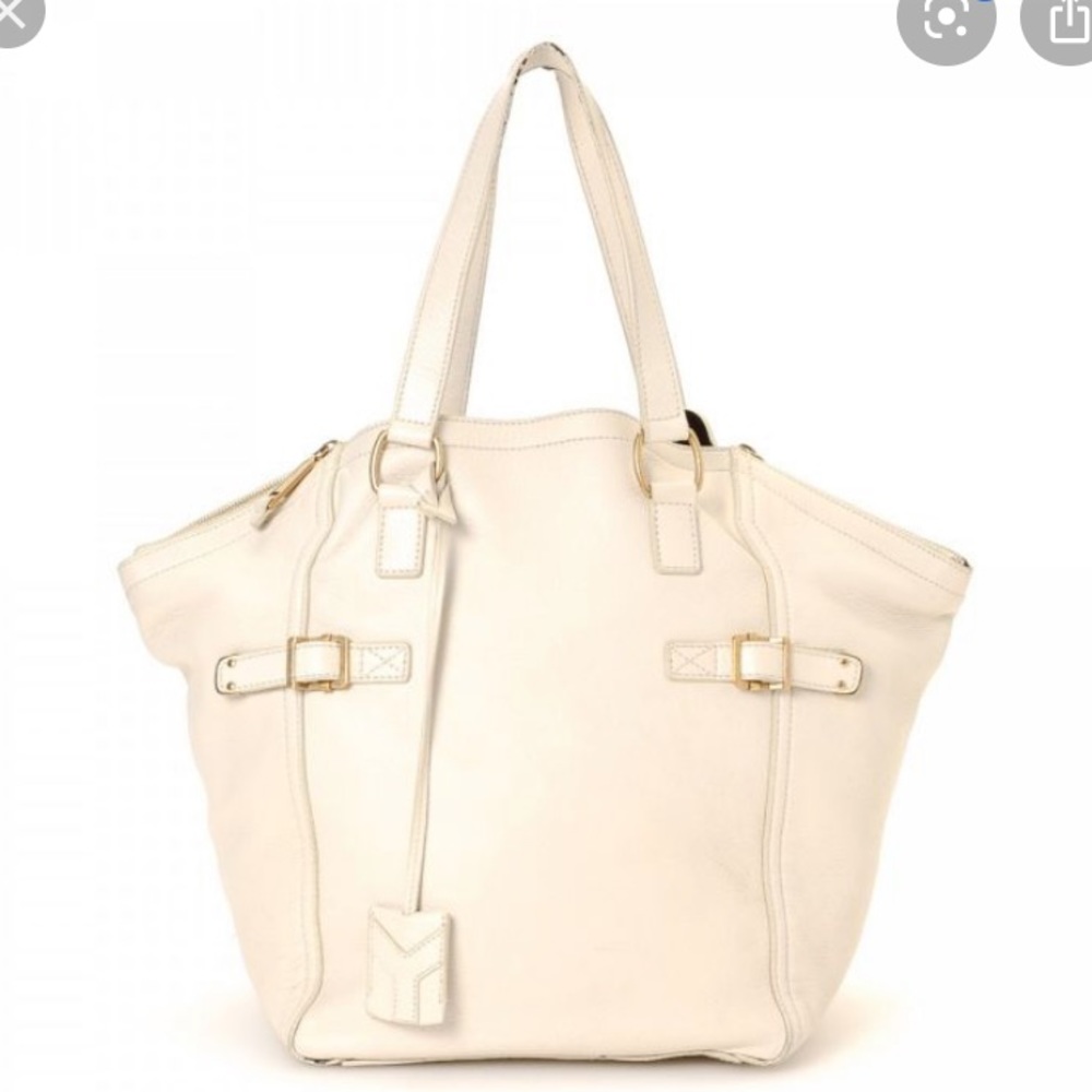 YSL handbag downtown shopper large off-white gold